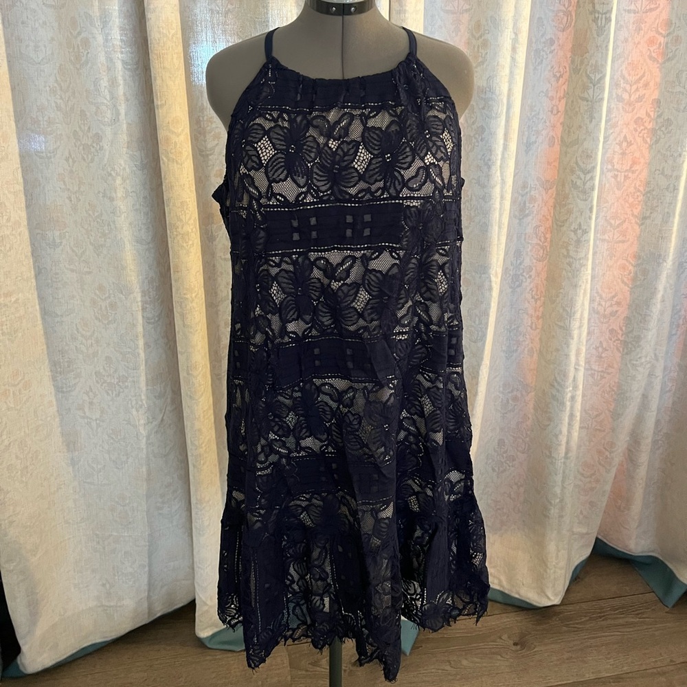 Alfani Navy Lace Dress